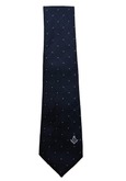Corbata negra clásica ESCUADRA/COMPÁS tramados