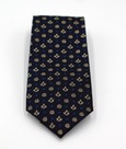 Corbata azul PATRÓN ESCUADRAS Y COMPASES y otras simbologías