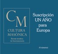 Suscripción CULTURA MASÓNICA año en curso completo - EUROPA
