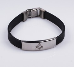 Pulsera clásica ESCUADRA Y COMPÁS con correa de caucho Pulsera clásica ESCUADRA Y COMPÁS con correa de caucho