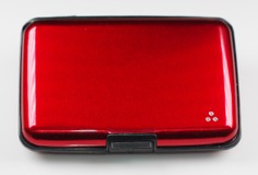 Cartera masónica roja de aluminio TRES PUNTOS Cartera masónica roja de aluminio TRES PUNTOS